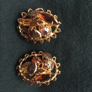 Vintage 1960-1970s clip earrings stamped Austria